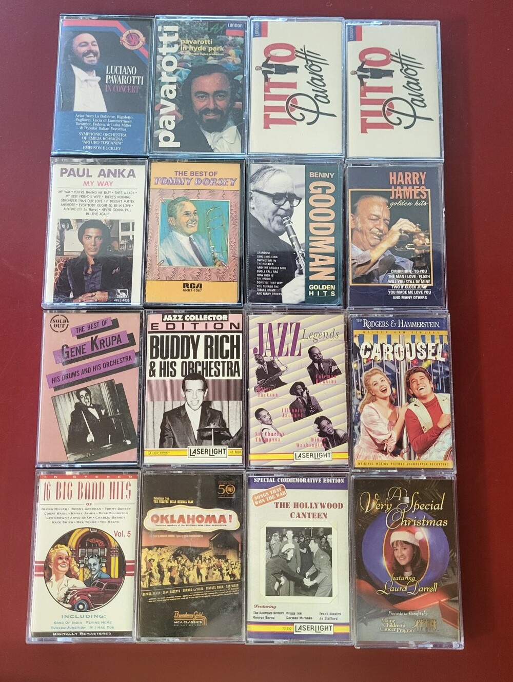 Pavarotti Paul Anka Jazz Legends 16 Mixed Cassette Tapes Cassettes Lot Classical
